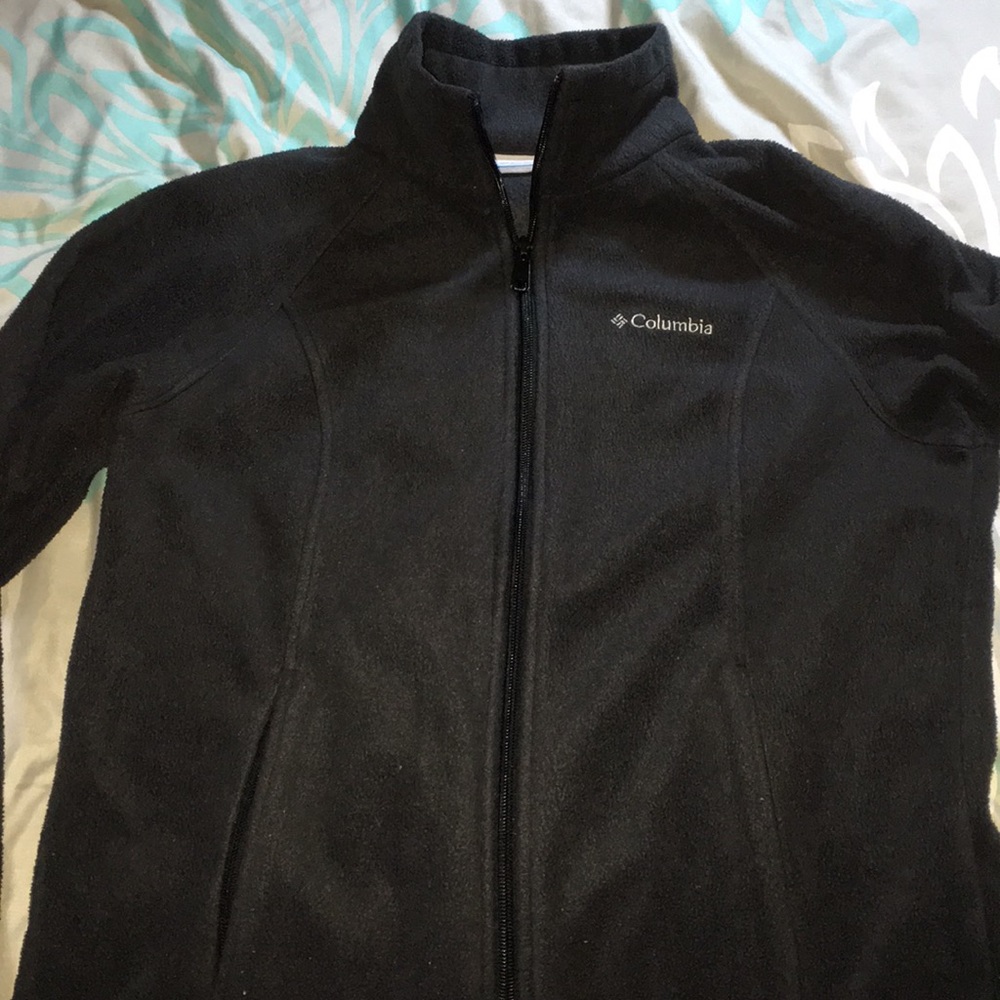 A columbia black zip up jacket. size PS